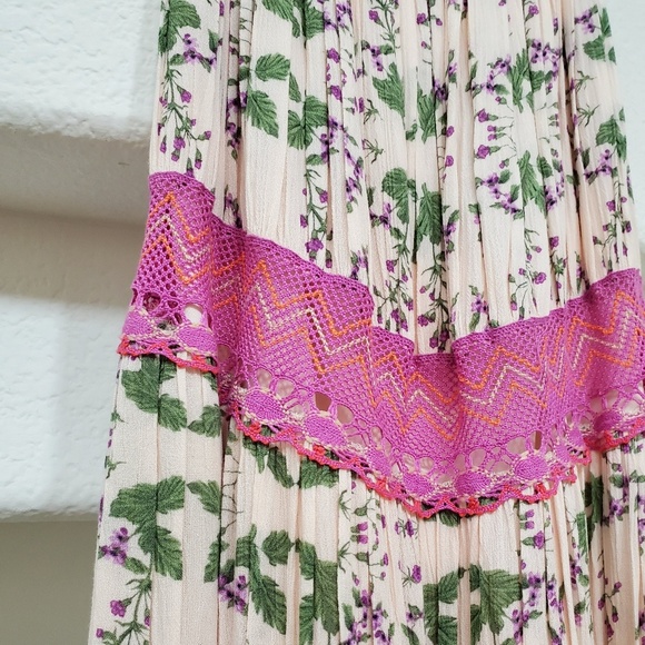🔥 Floral Tube Top Maxi Dress size Small - Picture 6 of 8